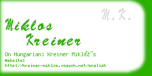 miklos kreiner business card